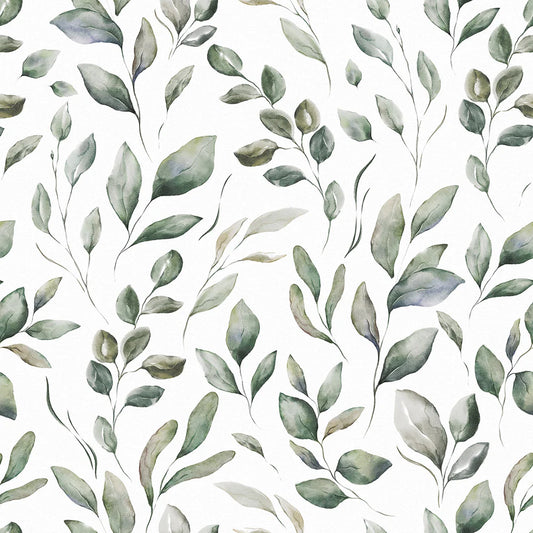 Fallen Foliage Wallpaper - Rustic Greens - LAN100041