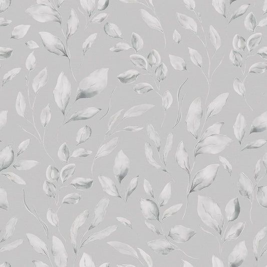Fallen Foliage Wallpaper - Moon Grey - LAN100042
