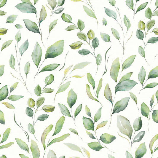 Fallen Foliage Wallpaper - Spring Greens - LAN100043