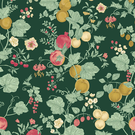 Forgotten Fruit Wallpaper - Guava and Ochre on Castleton Green - LAN100065