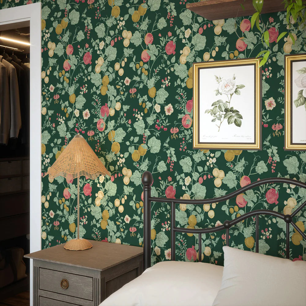 Forgotten Fruit Wallpaper - Guava and Ochre on Castleton Green - LAN100065