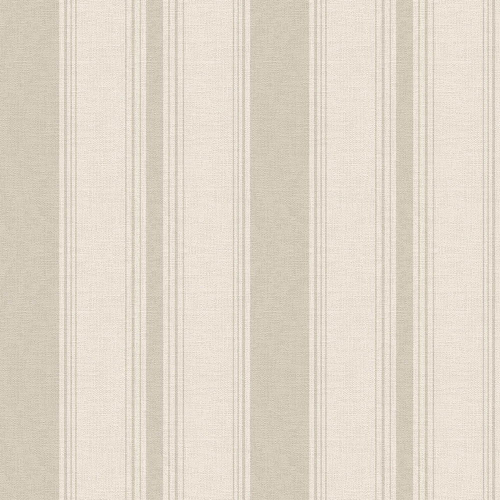Heritage Stripe Wallpaper - Vintage Cream and Stone - LAN100071