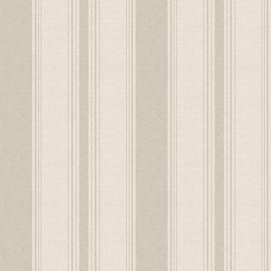 Heritage Stripe Wallpaper - Vintage Cream and Stone - LAN100071