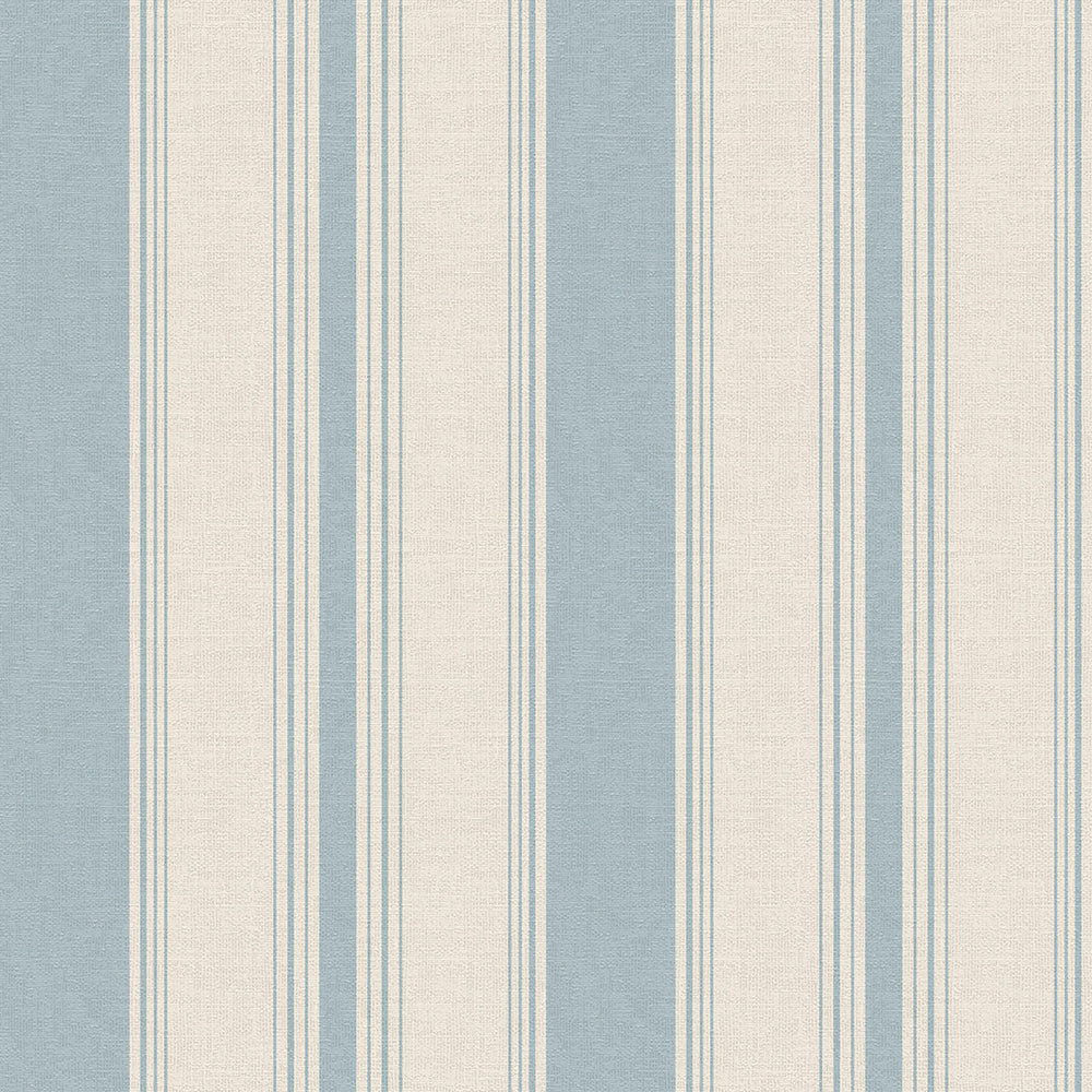 Heritage Stripe Wallpaper - Mineral and Vintage Cream - LAN100074