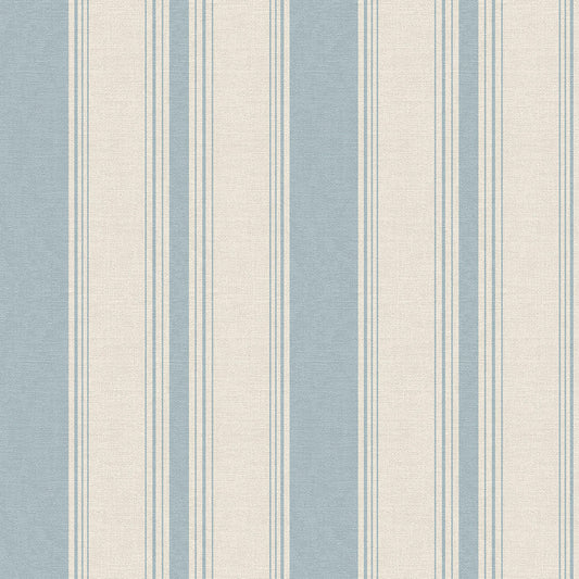 Heritage Stripe Wallpaper - Mineral and Vintage Cream - LAN100074