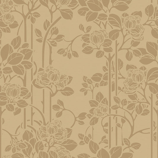 Garden Trellis Wallpaper - Ochre and Gold - LAN100153