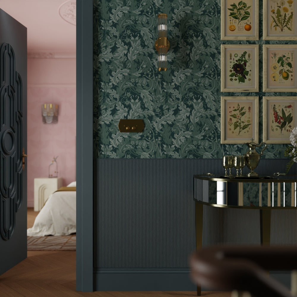 Jard Wallpaper - Juniper and Rustic Green - LAN100177