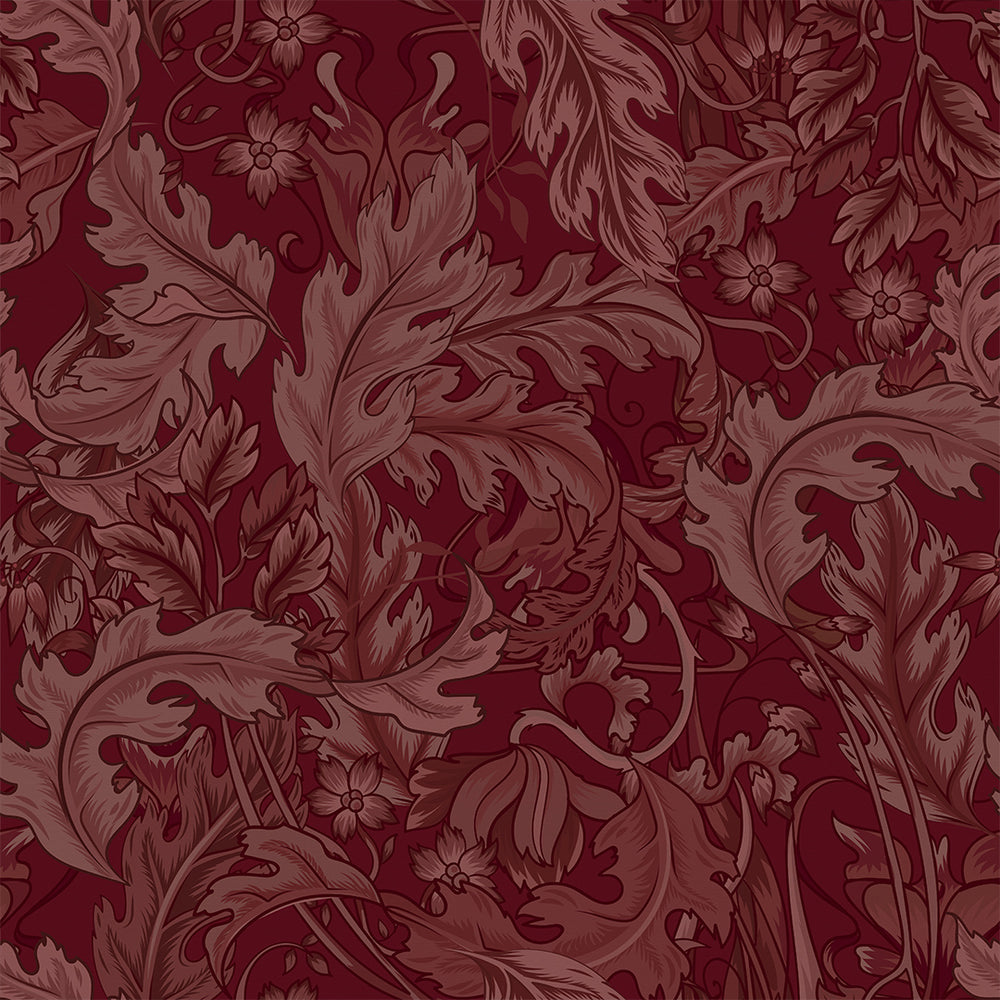 Jard Wallpaper - Shades of Bordeaux - LAN100180
