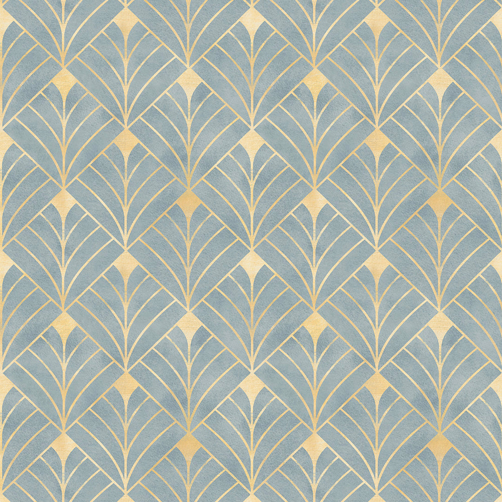 Gatsby Wallpaper - Mineral and Vintage Gold - LAN100198