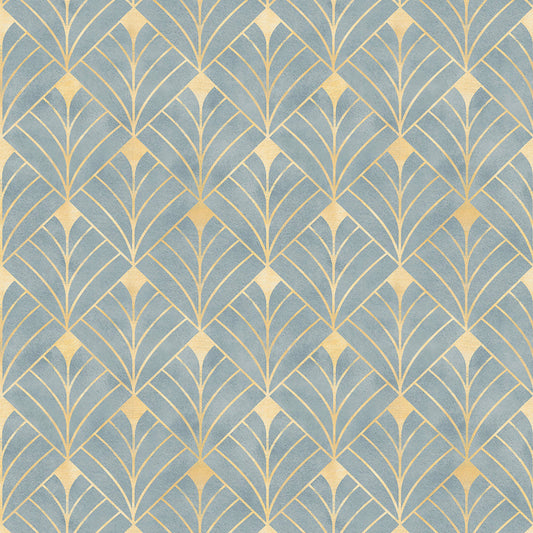 Gatsby Wallpaper - Mineral and Vintage Gold - LAN100198