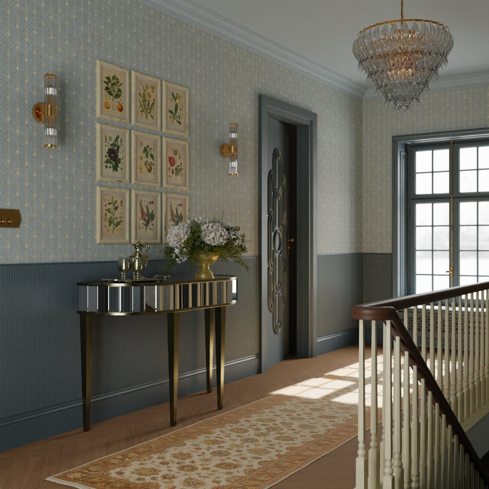 Gatsby Wallpaper - Mineral and Vintage Gold - LAN100198