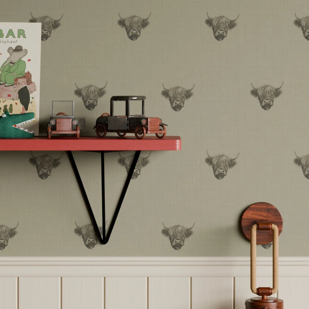 Heilan Coo Wallpaper - Warm Grey - LAN100237