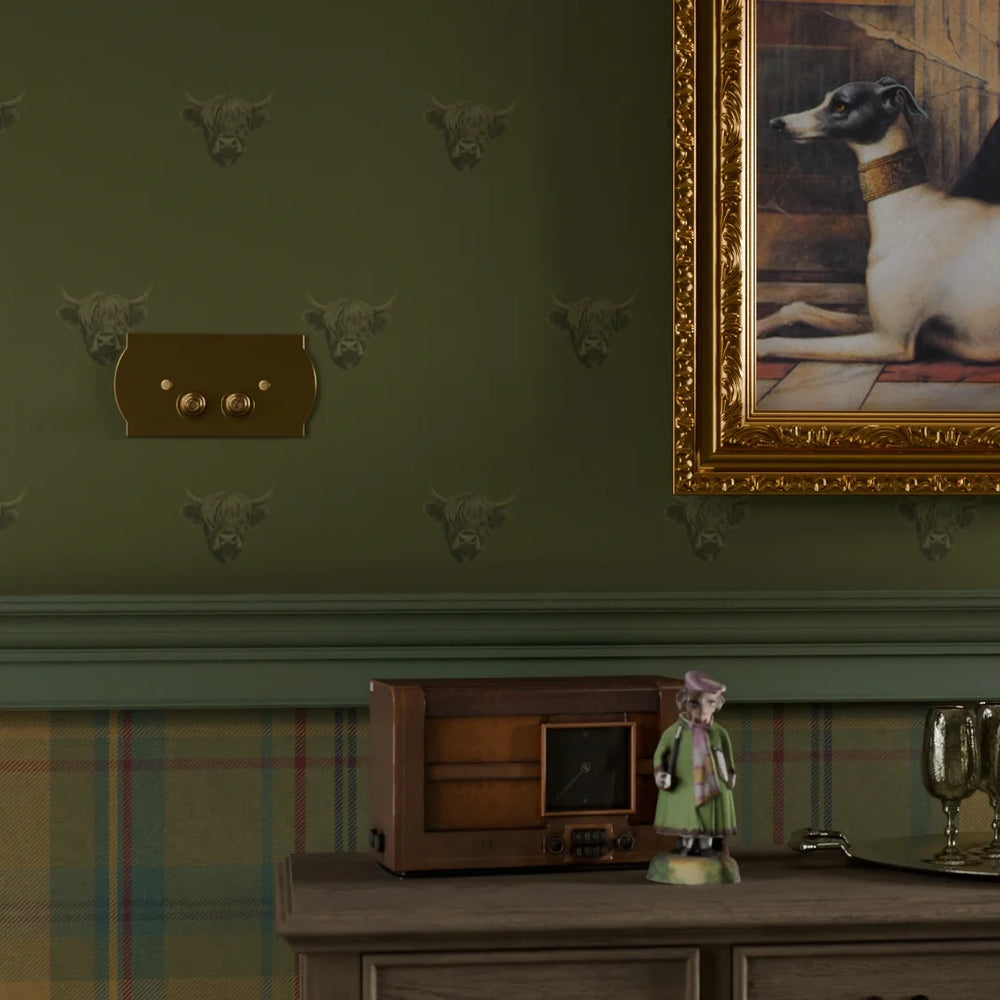 Heilan Coo Wallpaper - Gentleman Green - LAN100239