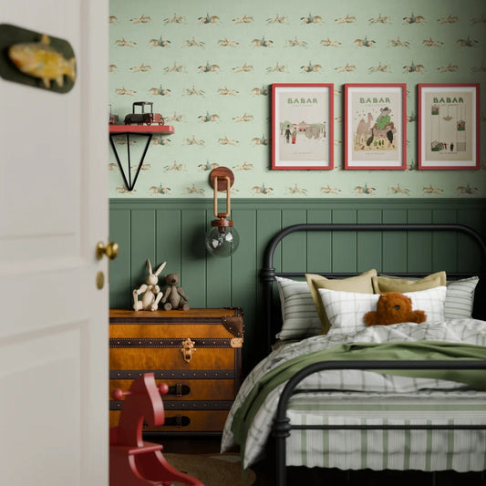 At The Races Wallpaper - Laurel Green - LAN100248