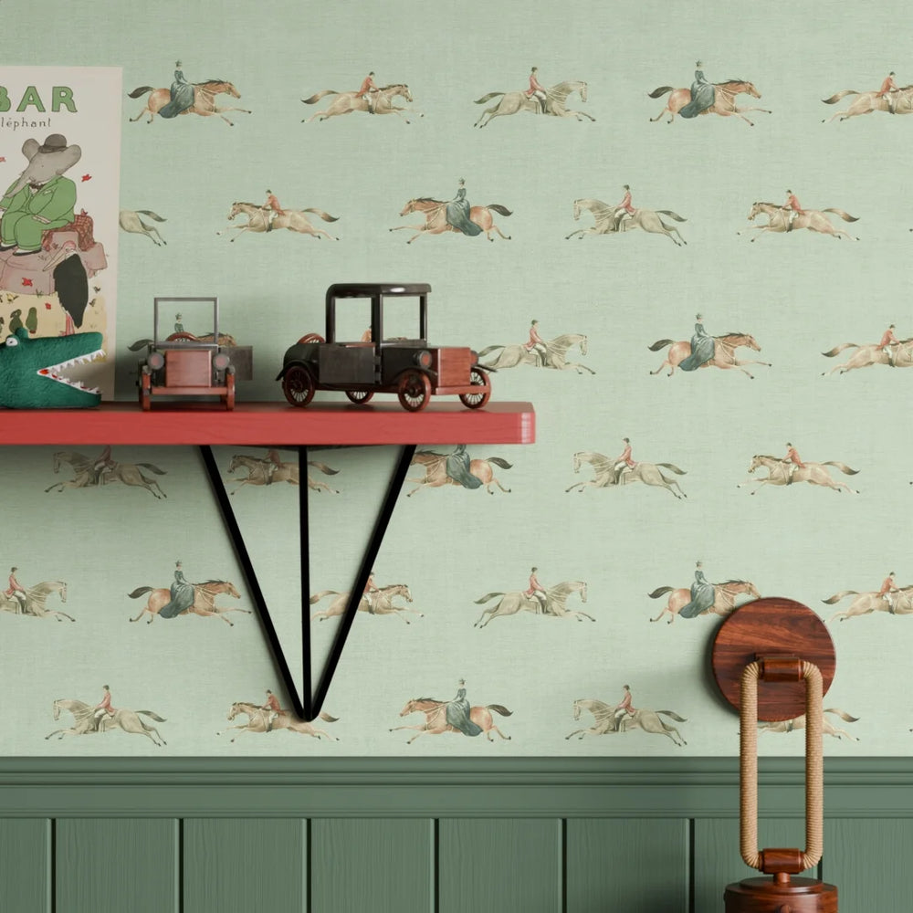 At The Races Wallpaper - Laurel Green - LAN100248