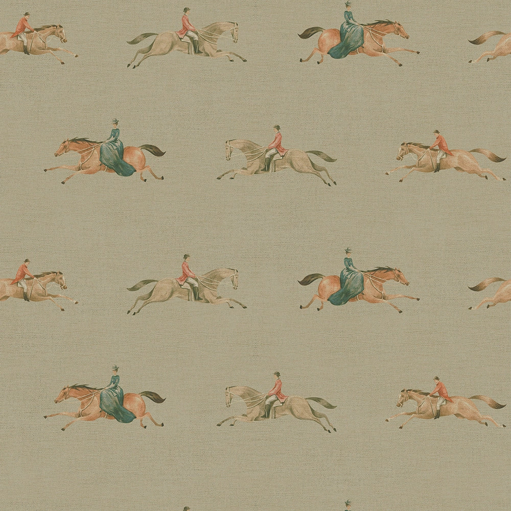 At The Races Wallpaper - Warm Grey - LAN100249