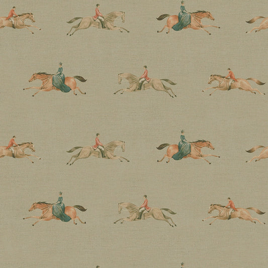 At The Races Wallpaper - Warm Grey - LAN100249