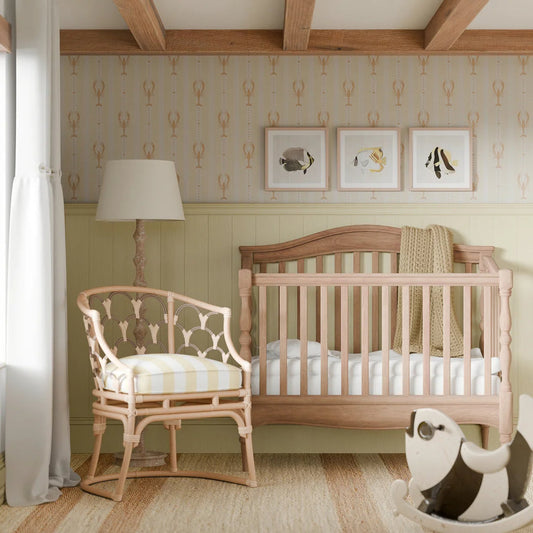 Jersey Lobster Wallpaper - Peach and Soft Ochre - LAN100266