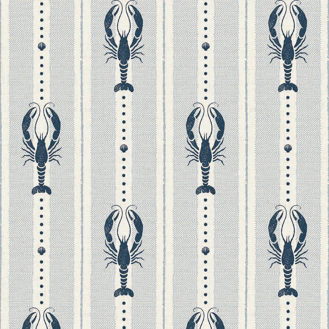 Jersey Lobster Wallpaper - Classic Navy - LAN100267