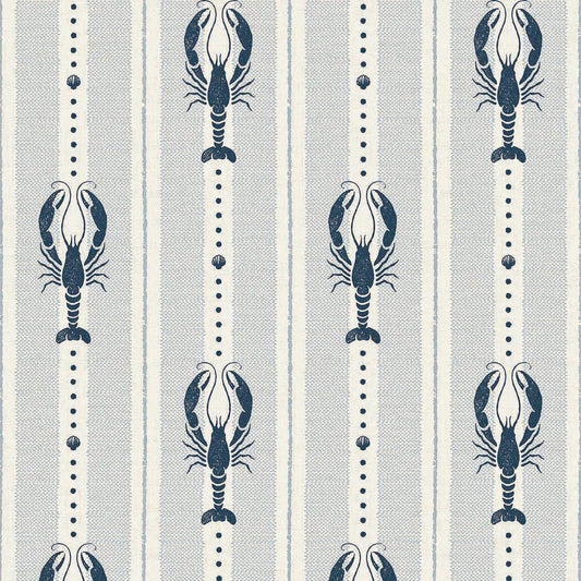 Jersey Lobster Wallpaper - Classic Navy - LAN100267