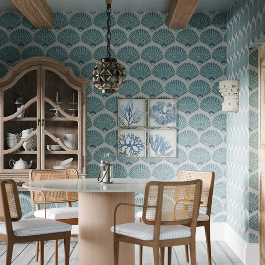 Beachcomber Wallpaper - Teal - LAN100274