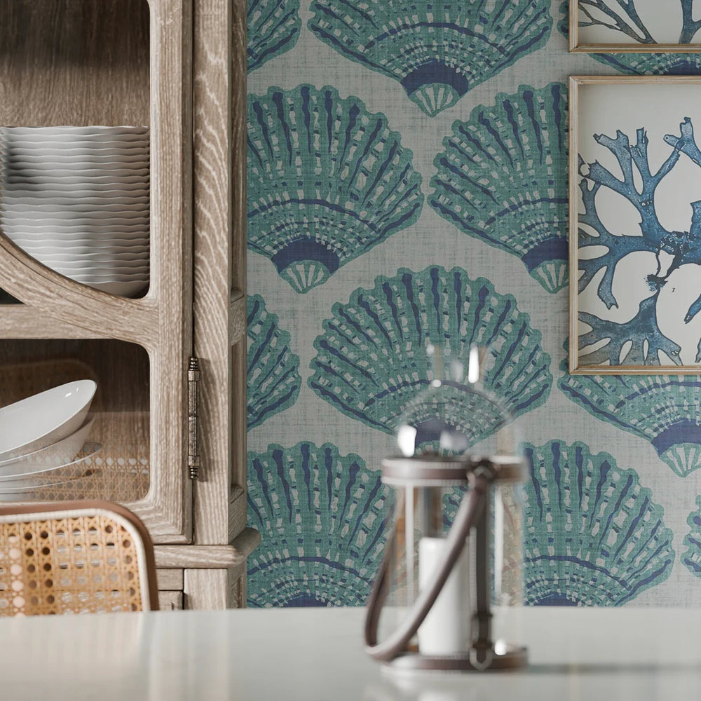 Beachcomber Wallpaper - Teal - LAN100274