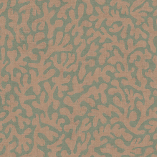 Coral Cove Wallpaper - Autumn Spice and Rustic Green - LAN100285