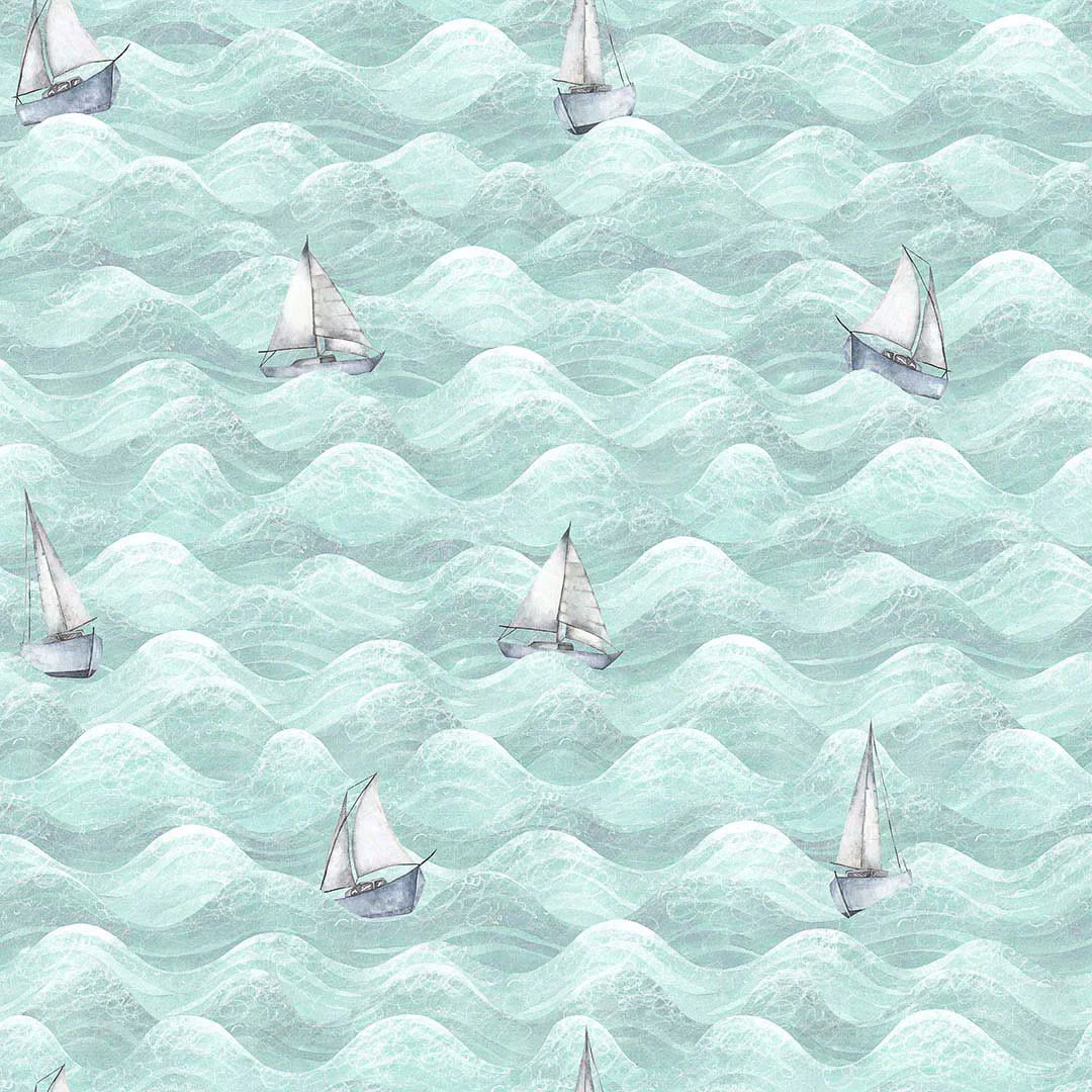 High Tide Wallpaper - Duck Egg - LAN100298