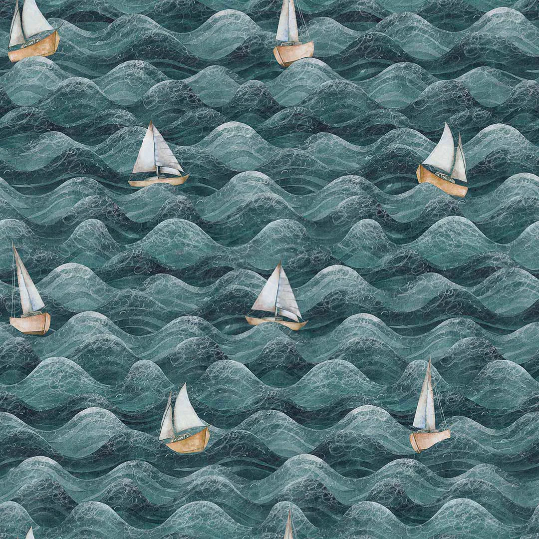 High Tide Wallpaper - Teal - LAN100300