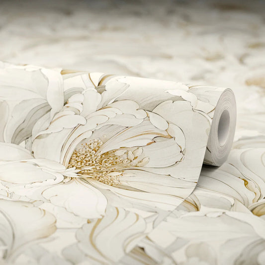 Lily of the Manor Wallpaper - Vintage Cream - LAN100333