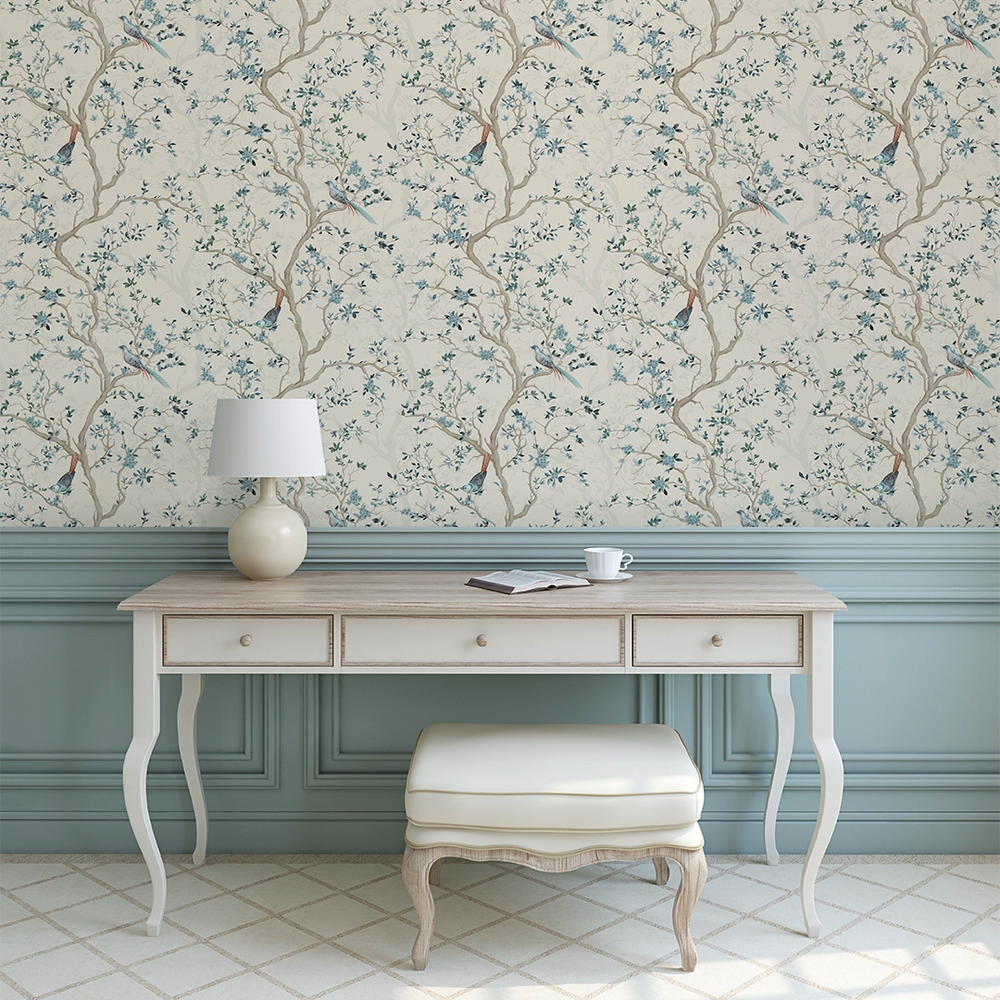 Branches and Birdsong Wallpaper - Vintage Cream - LAN100403