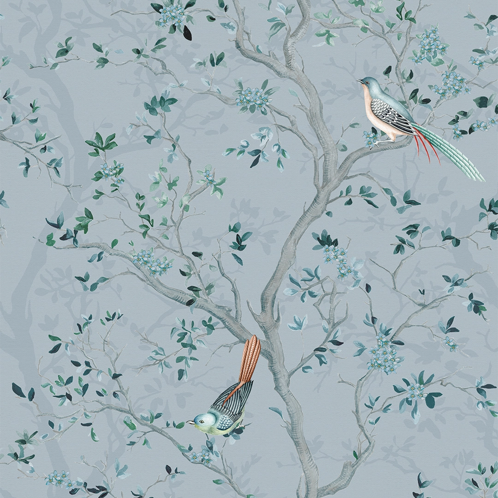 Branches and Birdsong Wallpaper - Heritage Blue - LAN100404