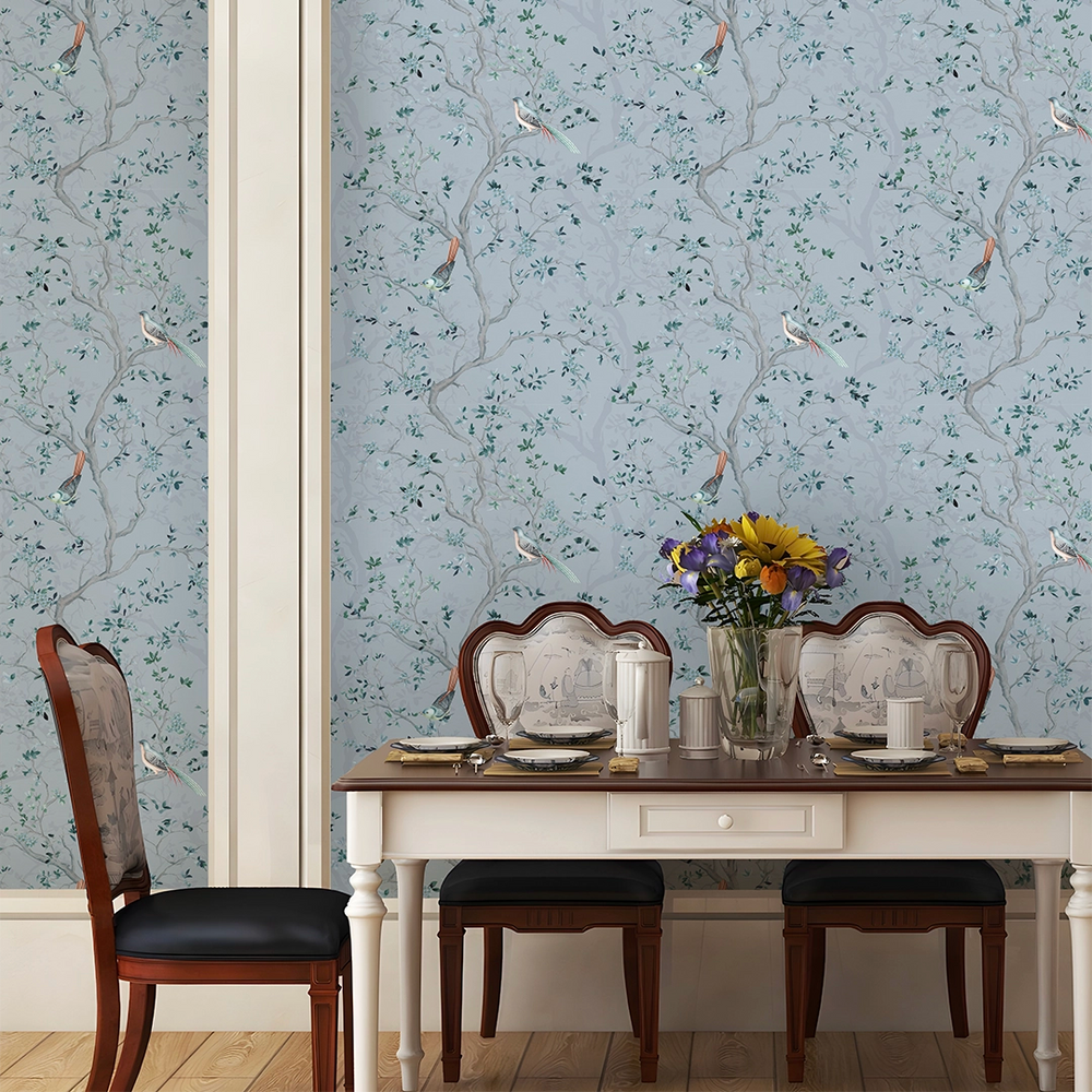 Branches and Birdsong Wallpaper - Heritage Blue - LAN100404
