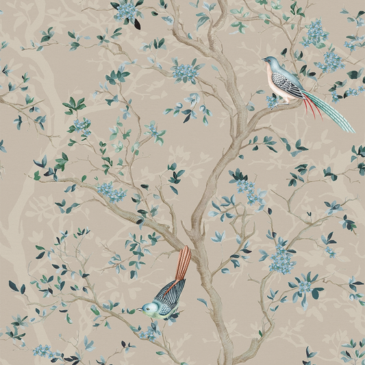 Branches and Birdsong Wallpaper - Latte - LAN100406