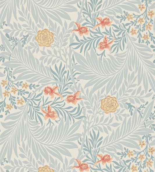 Larkspur Wallpaper - Slate/Russet - 212556 - Morris & Co
