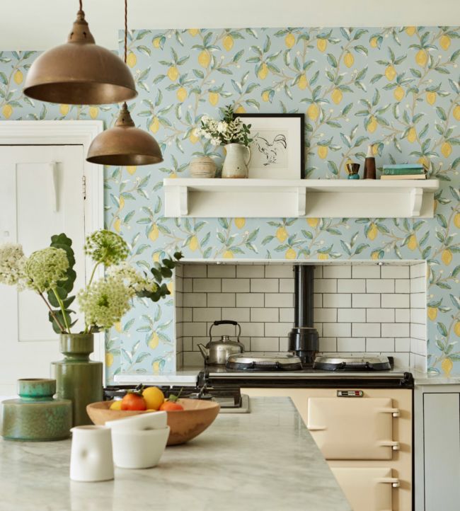 Lemon Tree Wallpaper - Wedgewood - 216674 - Morris & Co