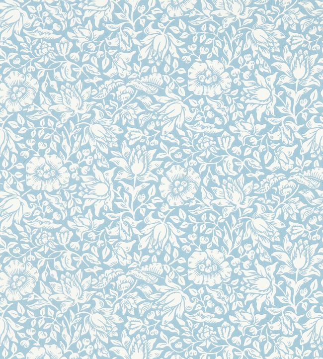 Mallow Wallpaper - Powder Blue - 217071 - Morris & Co