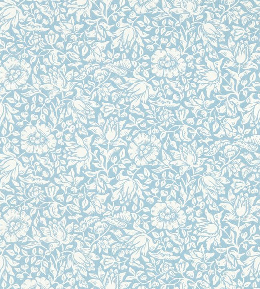 Mallow Wallpaper - Powder Blue - 217071 - Morris & Co