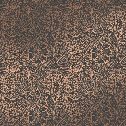 Marigold Fibrous Wallpaper - Charcoal - William Morris AH