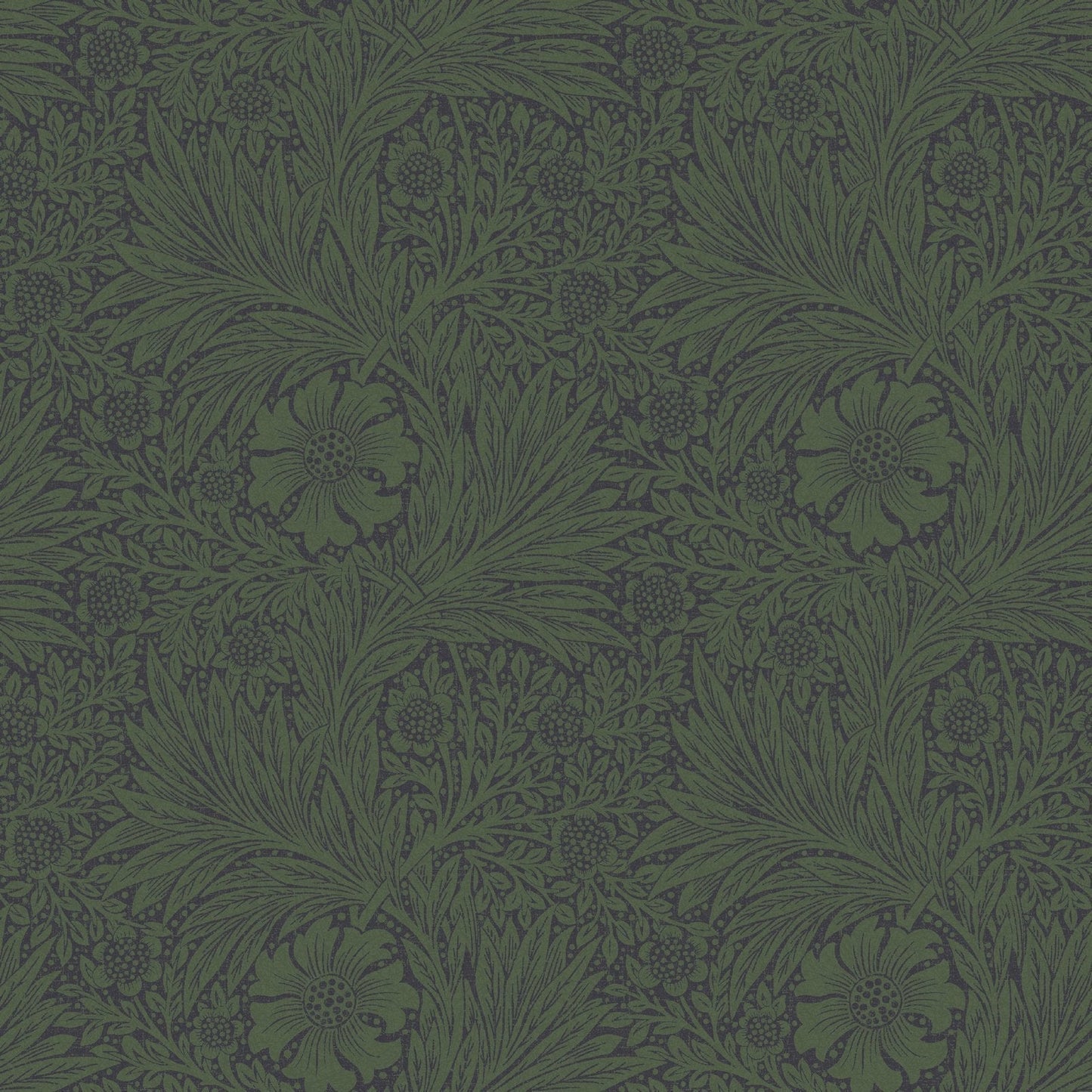 Marigold Fibrous Wallpaper - Green - William Morris AH