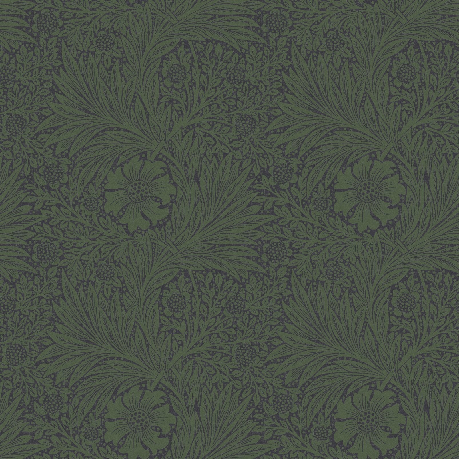 Marigold Fibrous Wallpaper - Green - William Morris AH