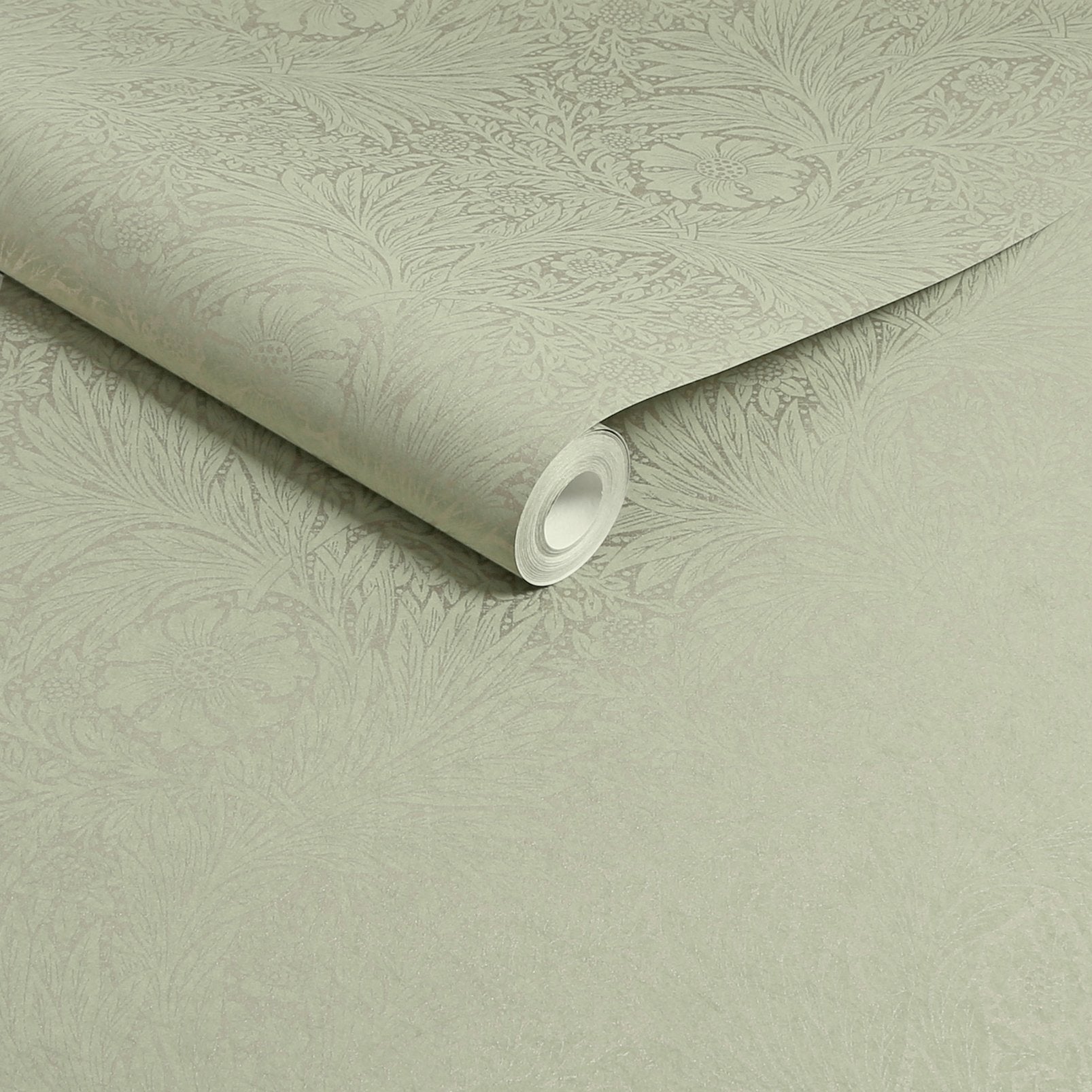 Marigold Fibrous Wallpaper - Sage - William Morris AH