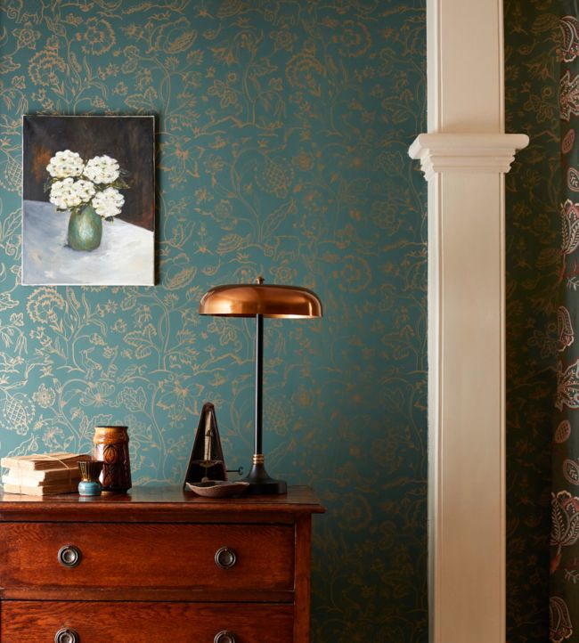 Middlemore Wallpaper - Moss Gold - 216695 - Morris & Co
