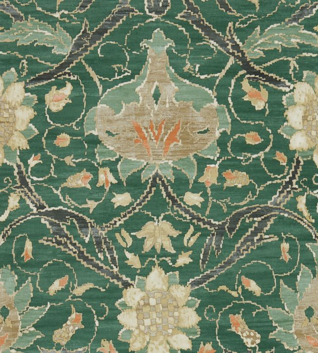 Montreal Wallpaper - Forest/Teal - 216432 - Morris & Co