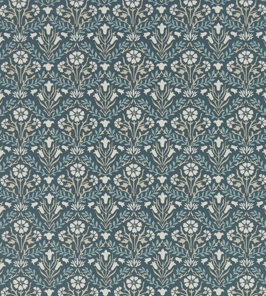Morris Bellflowers Wallpaper - Indigo/Linen - 216436 - Morris & Co