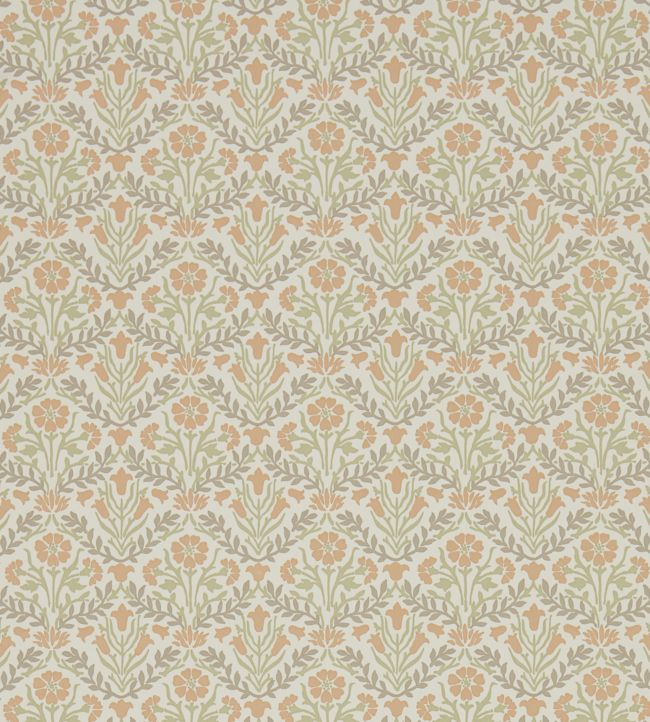 Morris Bellflowers Wallpaper - Saffron/Olive - 216438 - Morris & Co