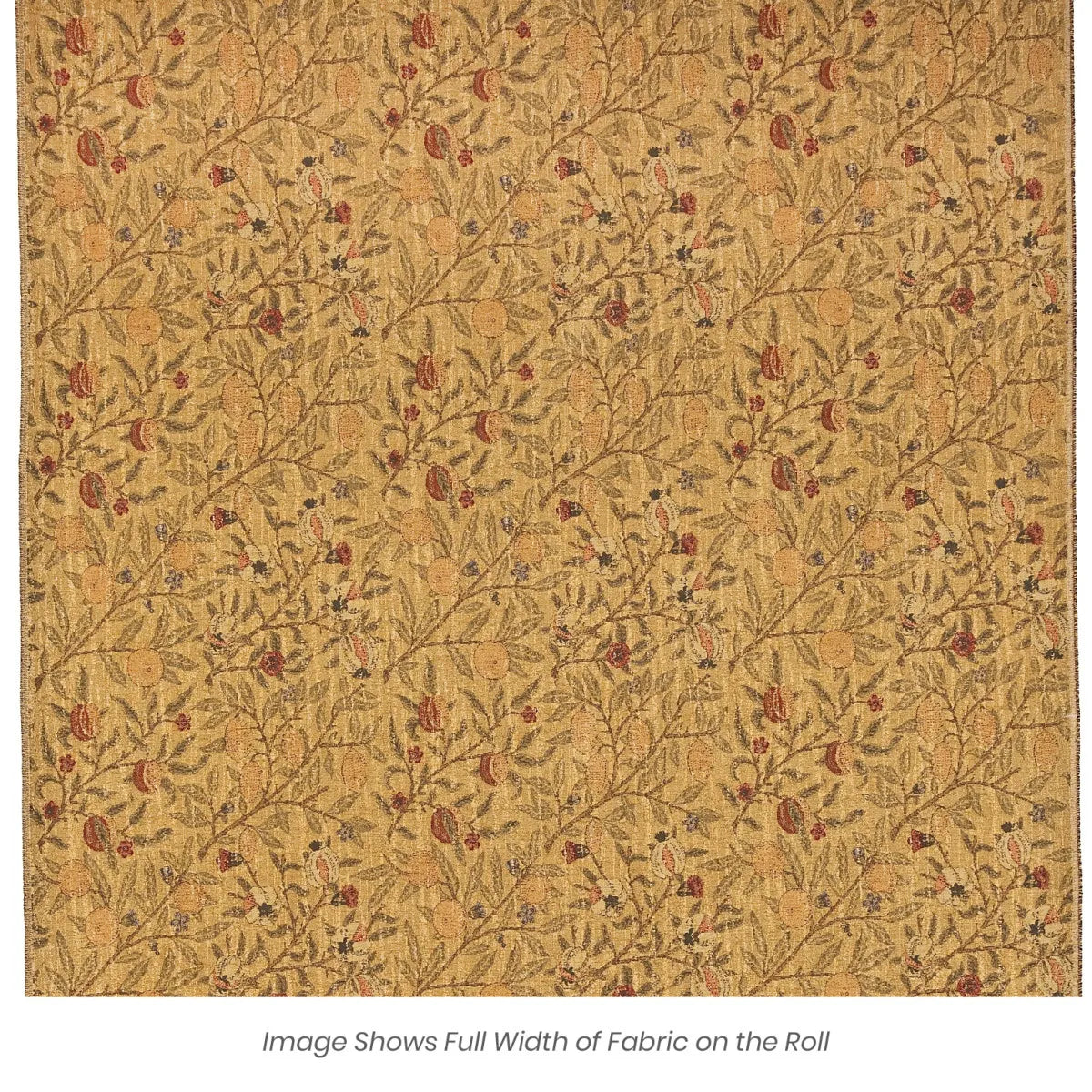 Morris Fruit Tapestry Fabric - Sand - Hines of Oxford