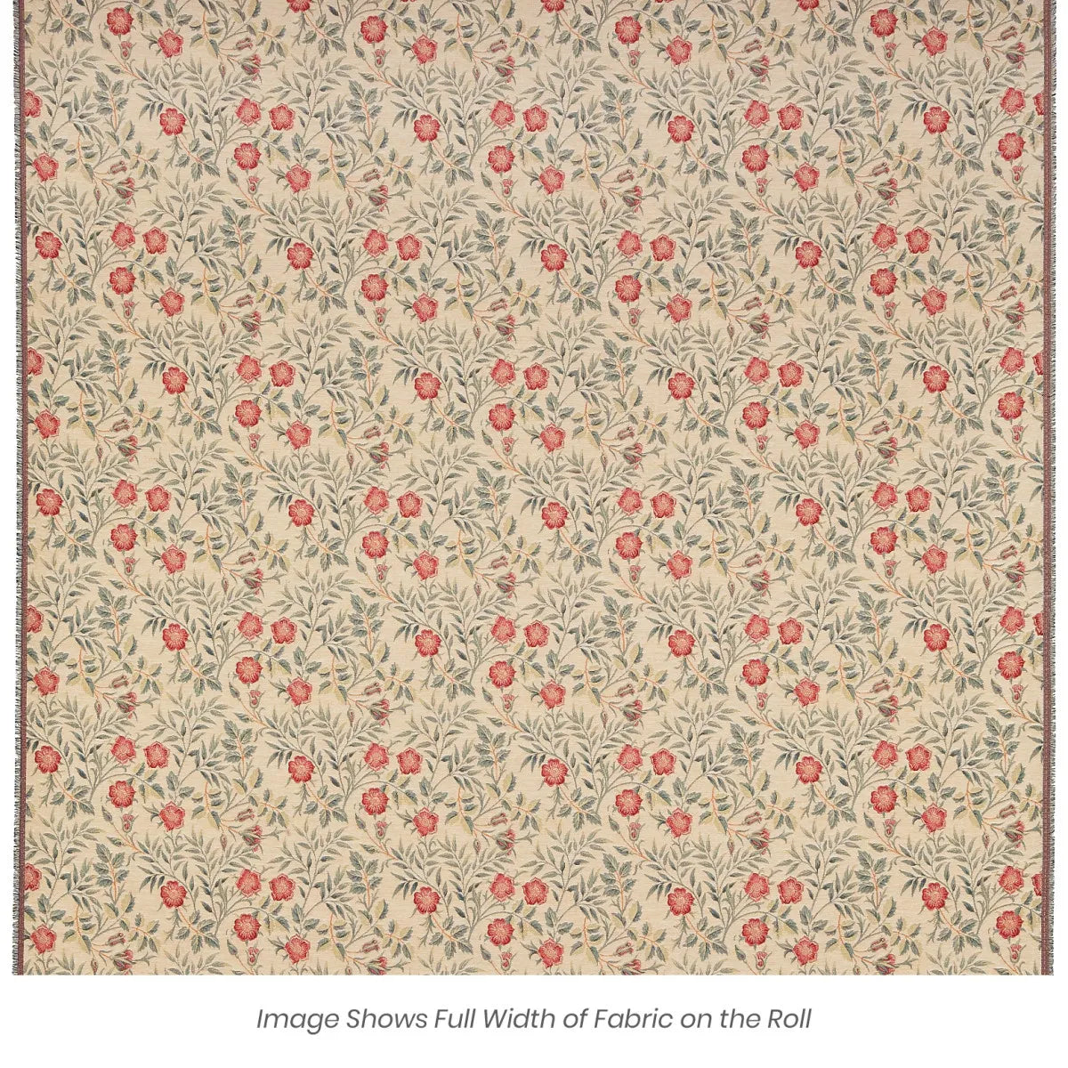Morris Pimpernel Tapestry Fabric - Pink - Hines of Oxford
