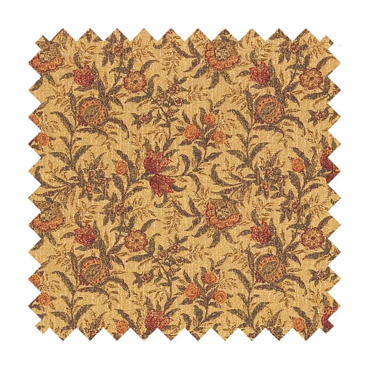 Morris Pomegranate Tapestry Fabric - Gold - Hines of Oxford