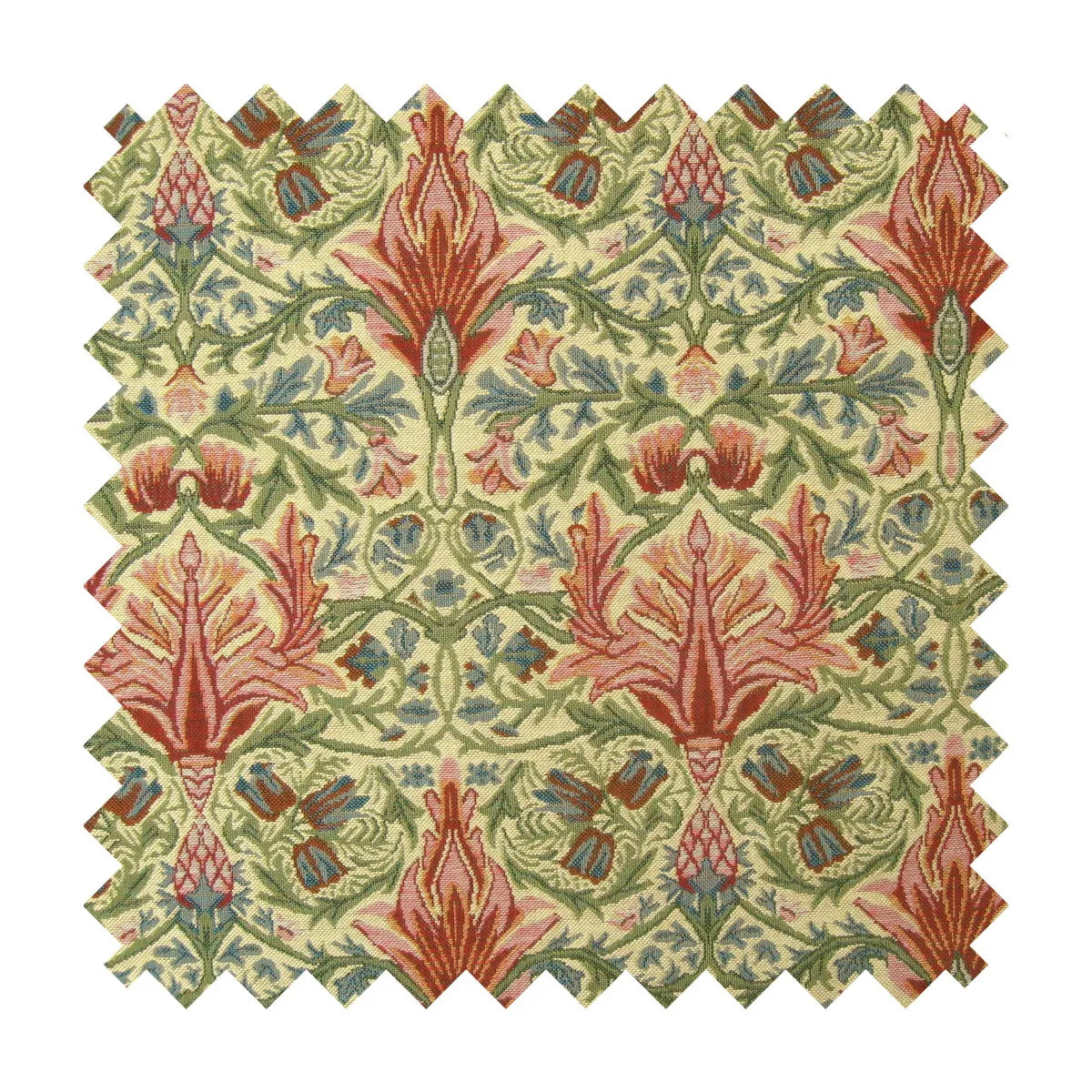 Morris Snakeshead Tapestry Fabric - Green - Hines of Oxford